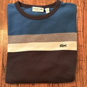 Lacoste - Men’s color block short sleeve tee size L
